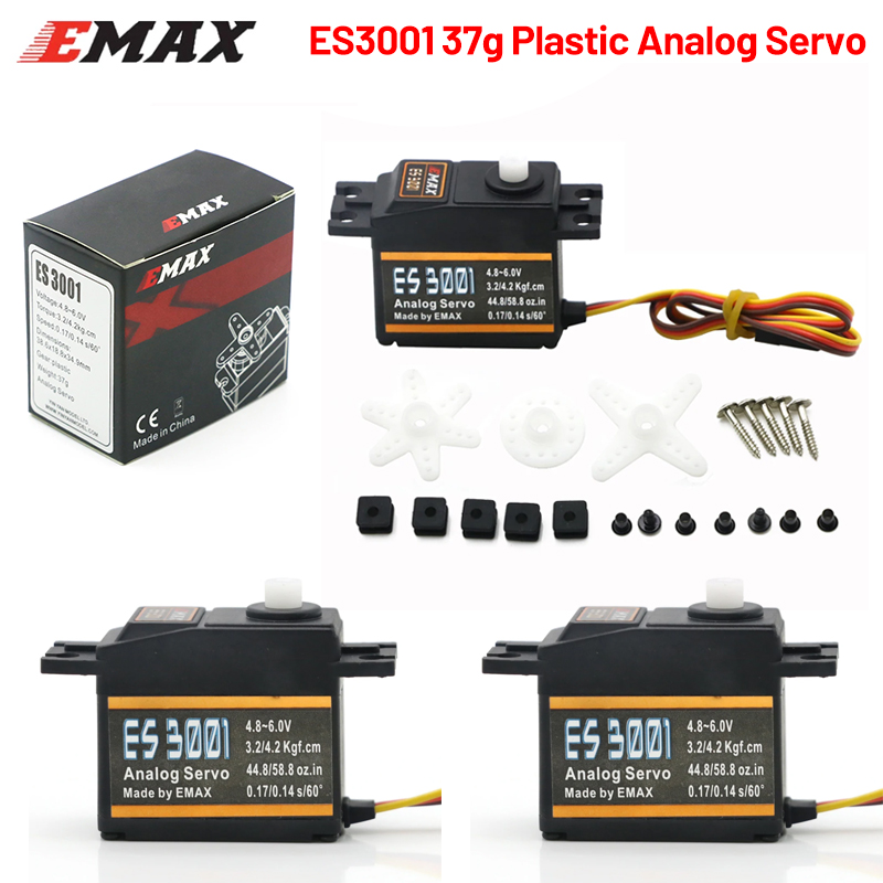 1/4PCS EMAX ES3001 4.8-6.0V 37 - огляд і ціна Rc Helicopter Servo